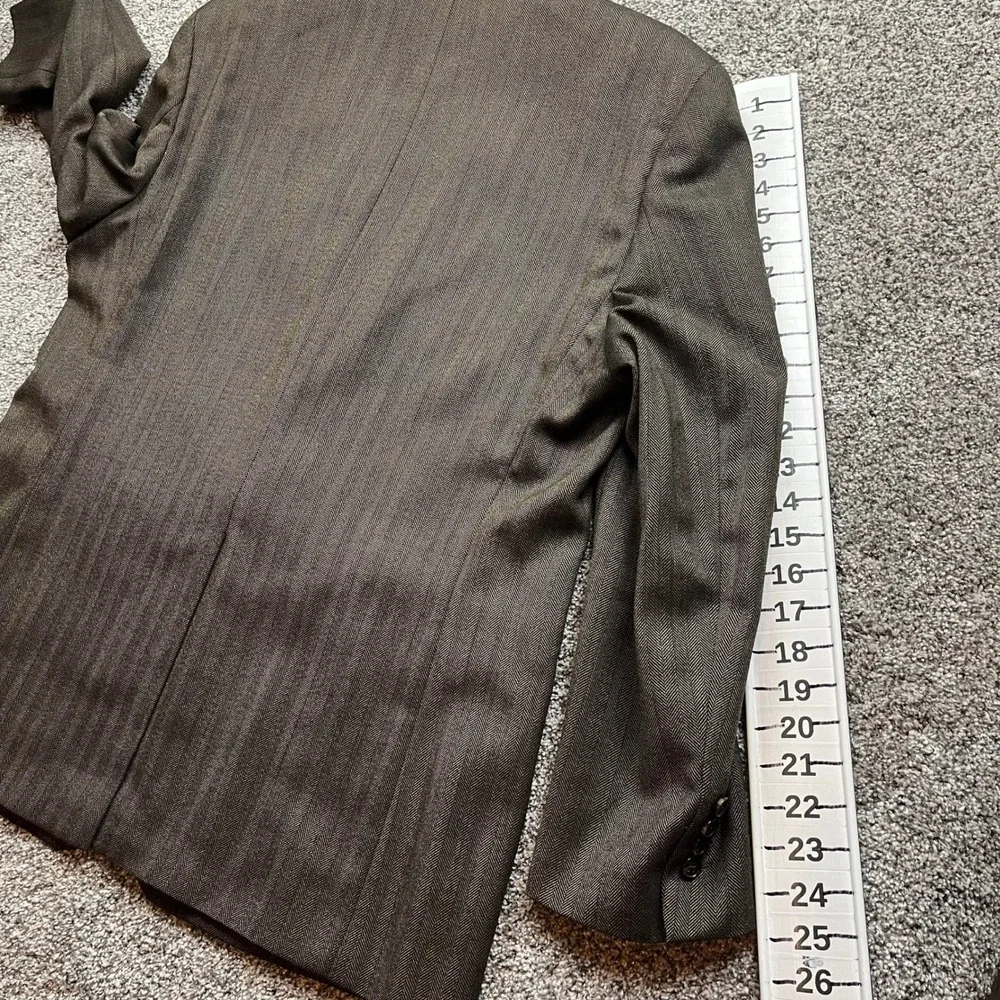 Ralph Lauren Blazer Mens 46R Brown Herringbone Wool Sport Coat suit coat classic